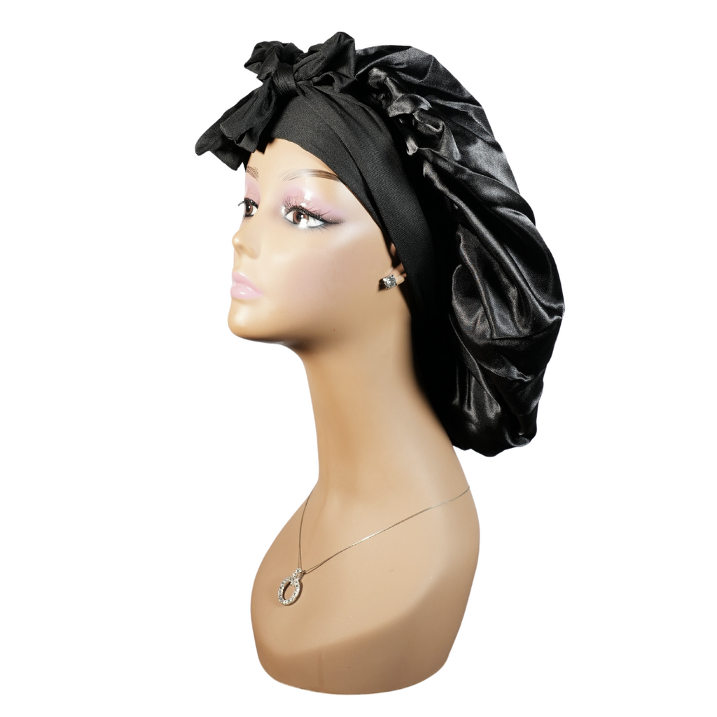 Sleep Bonnet, Soft Silk Bonnet With Elastic Band For Curly Hair, Breathable Silk Like Dreadlock Bonnet